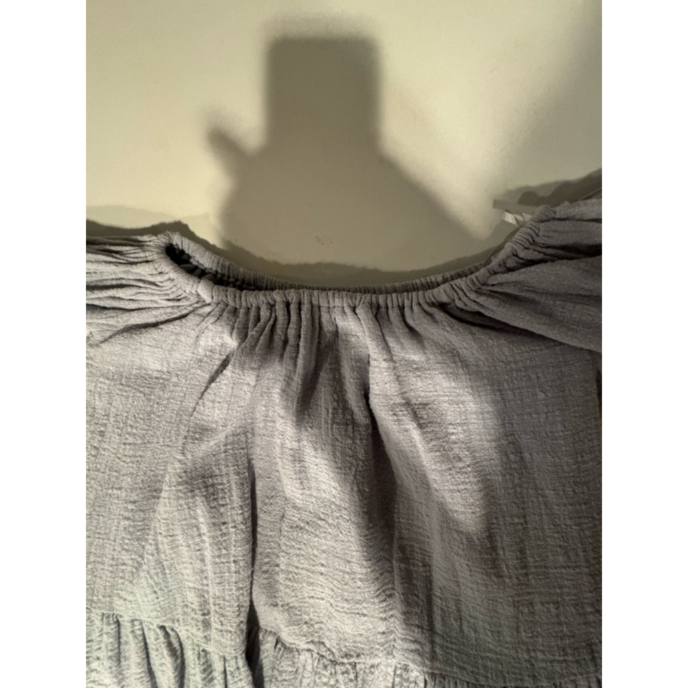 Petal Roz Off Shoulder Tie Mini Dress Size S light blue (bluish gray) - Picture 6 of 11